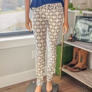 Rich & Skinny, Black & White Full Pattern Skinny Stretch Jeans/Pants, Women's 29